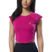 Olympia Fitted Crop Tee Pink